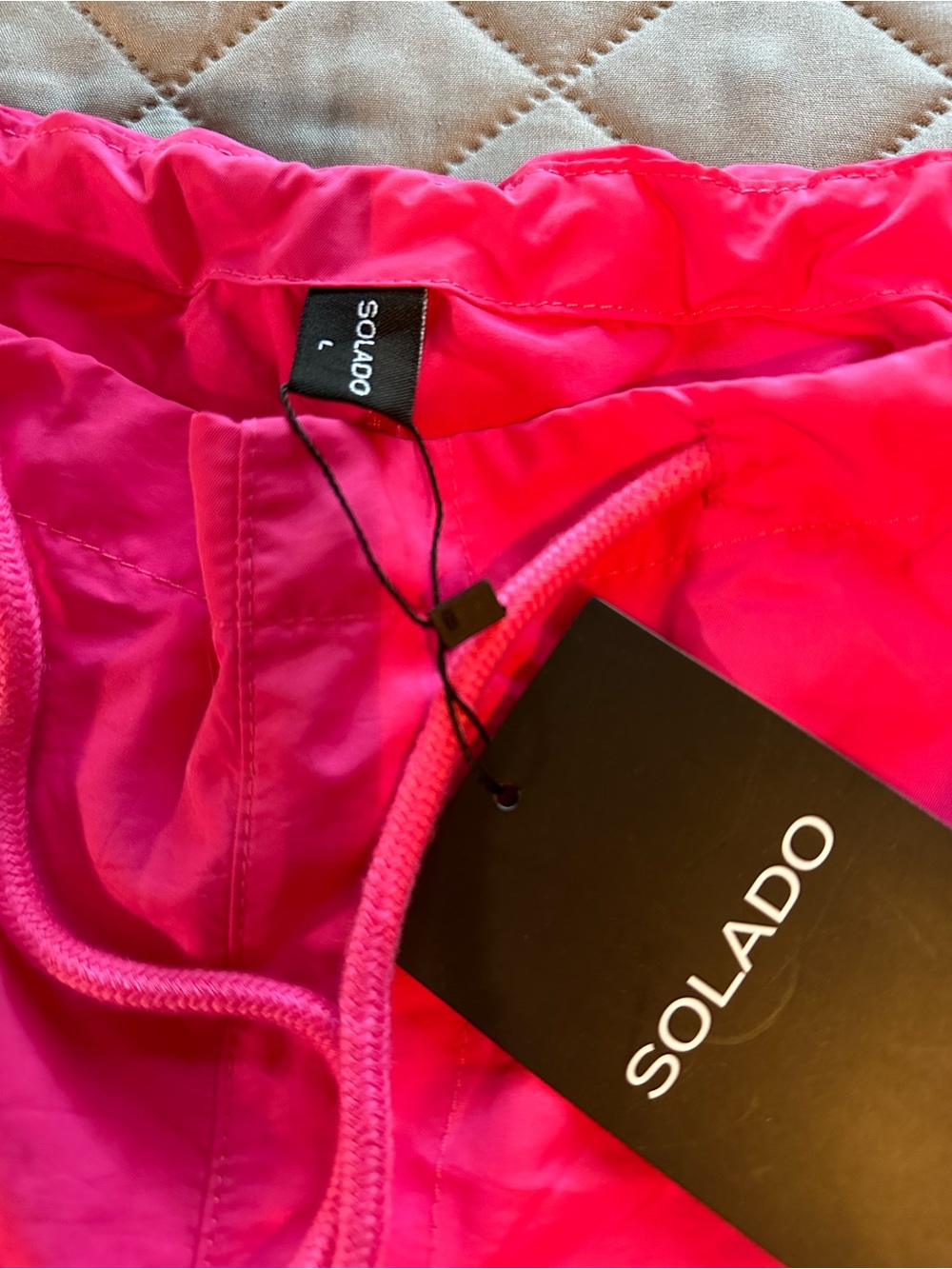 NWT Solado neon pink parachute cargo pants size large - Picture 6 of 6